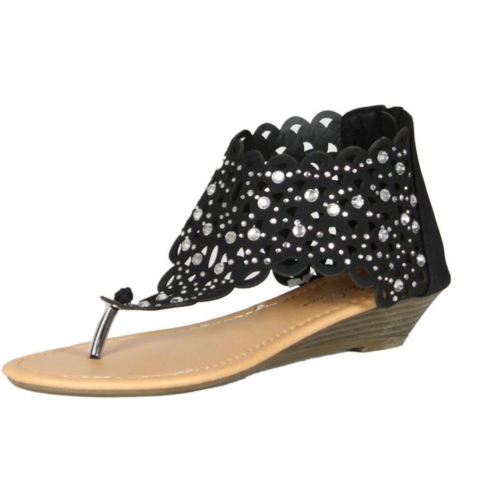 Luo Luo Bella Black Womens sandals 5.5 NEW